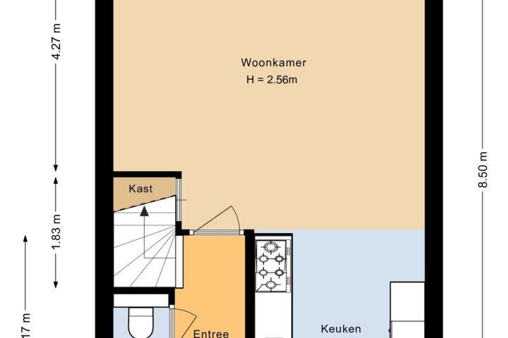 Plattegrond – Zeebiesstraat 4, Heerhugowaard