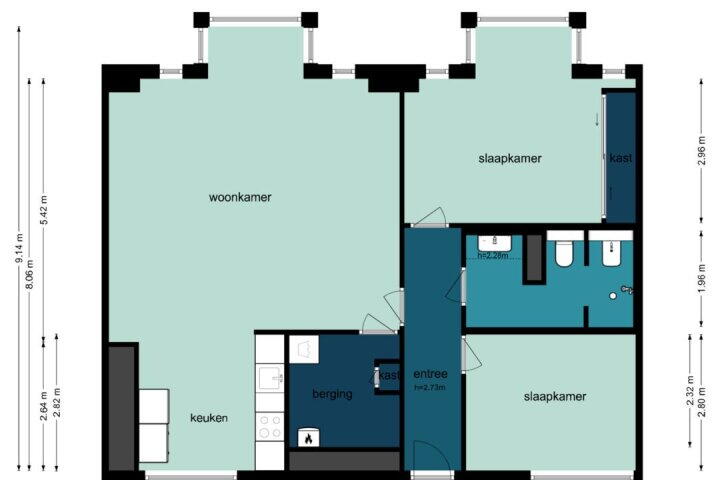 Plattegrond – Zeeburgerkade 114, Amsterdam