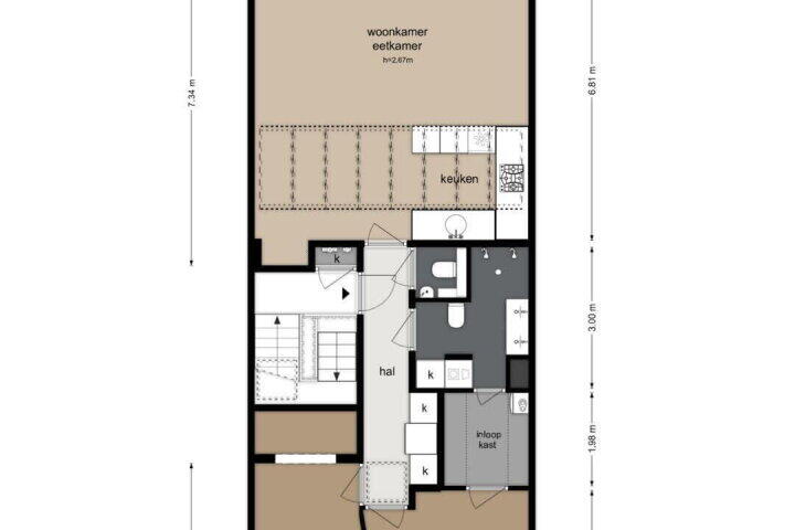 Plattegrond – Zeedijk 30 F, Amsterdam