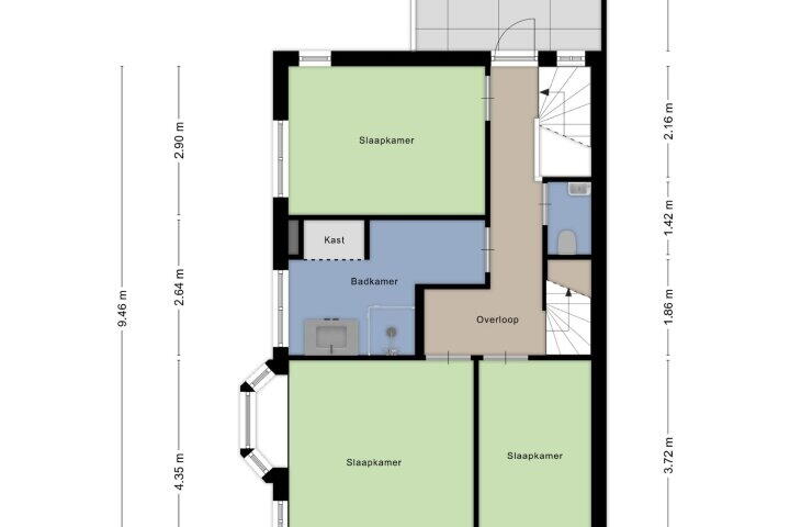 Plattegrond – Zeelsterstraat 1, Eindhoven