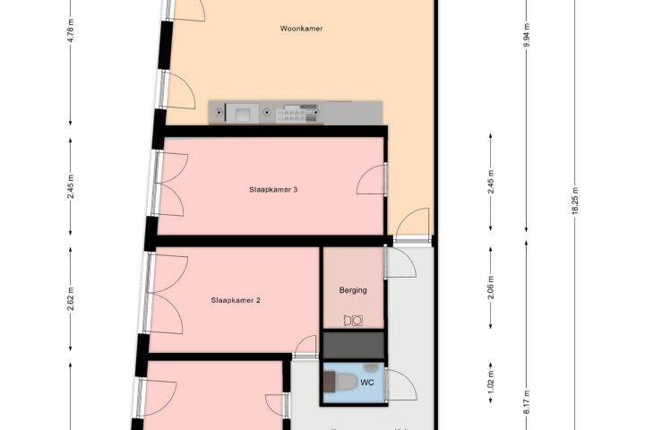 Plattegrond – Zeguerslunet 9 C, Maastricht