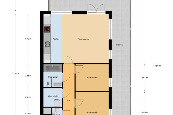 Plattegrond – Zeilmaker 2, Vlissingen