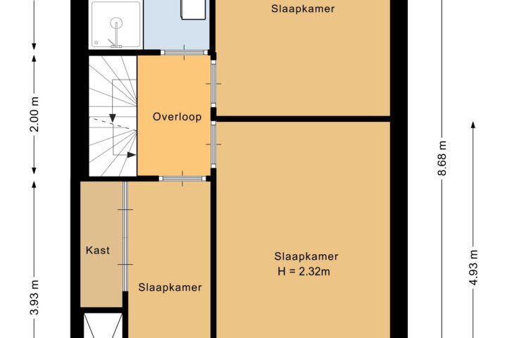 Plattegrond – Zellersacker 2164, Nijmegen