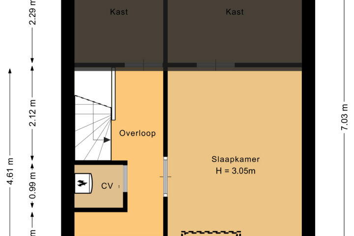 Plattegrond – Zellersacker 2164, Nijmegen
