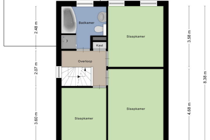 Plattegrond – Zesakkerlaan 30, Overasselt