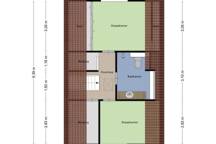 Plattegrond – Zesakkers 2137, Wijchen