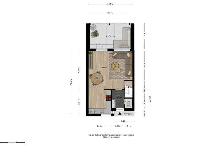 Plattegrond – Zesbunder 50, Breda