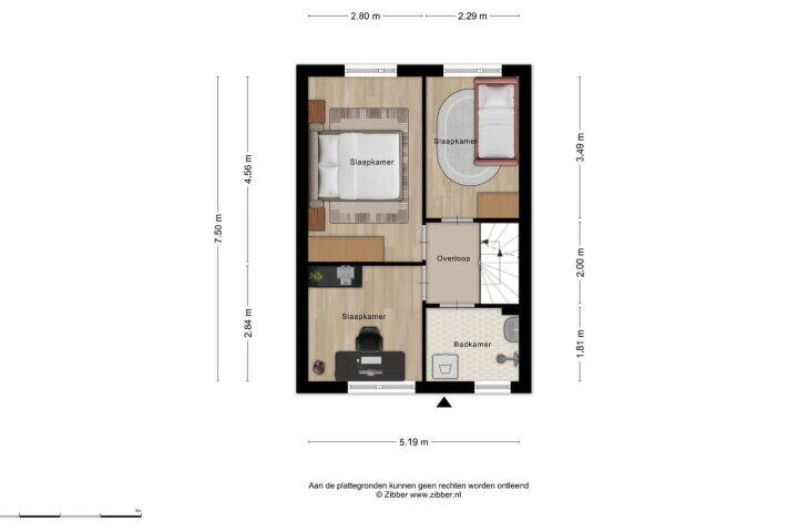 Plattegrond – Zesbunder 50, Breda