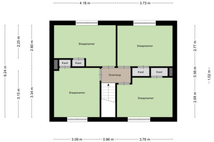 Plattegrond – Zesweg 6, Wijchen