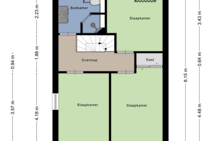 Plattegrond – Zevendreef 3024, Wijchen