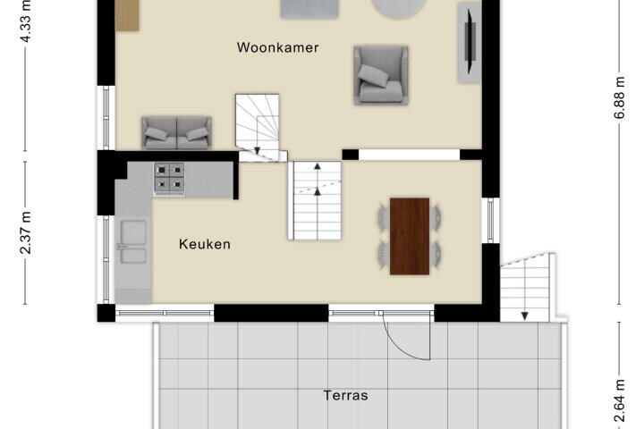 Plattegrond – Zevendreef 3079, Wijchen