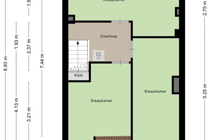 Plattegrond – Zijde 62 A, Boskoop