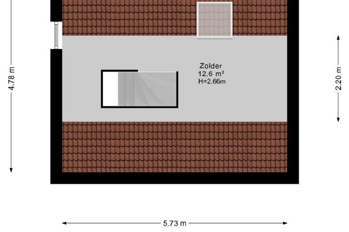 Plattegrond – Zilverschoon 43, Zuidhorn