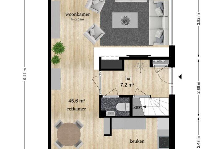 Plattegrond – Zocherstraat 27, Wijk bij Duurstede