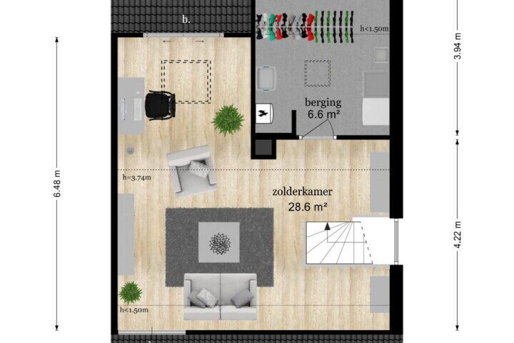 Plattegrond – Zocherstraat 27, Wijk bij Duurstede