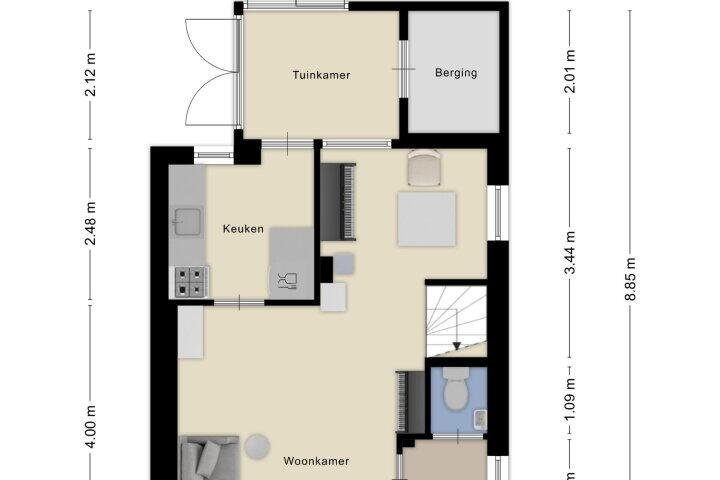 Plattegrond – Zomerkade 171, Haarlem