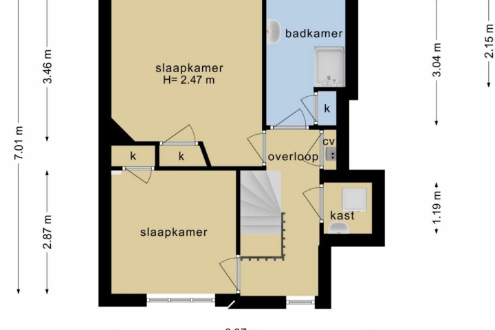 Plattegrond – Zonnebloemstraat 39, Nijmegen