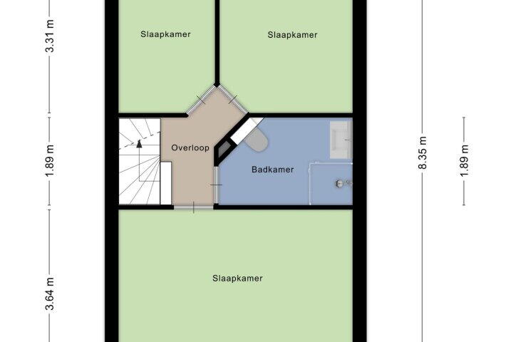 Plattegrond – Zonnedauw 90, Boskoop