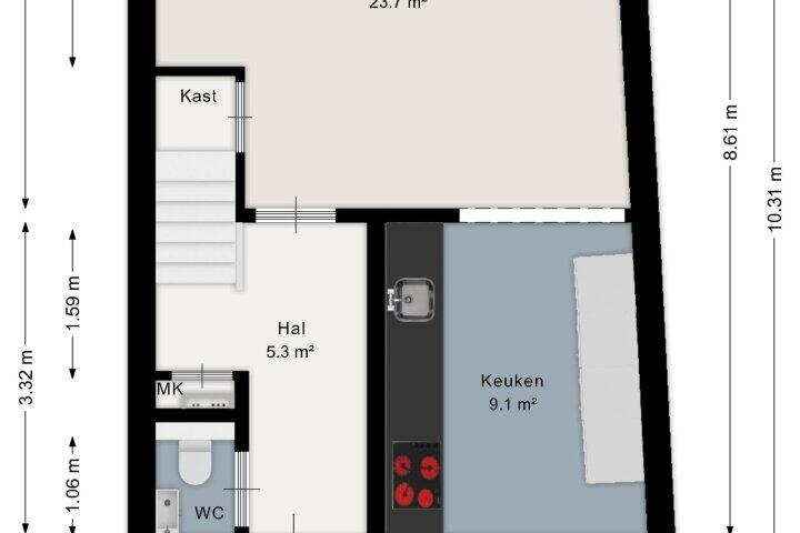 Plattegrond – Zonnegloren 11, Boxtel