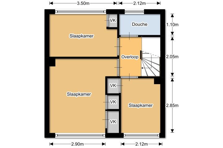Plattegrond – Zonnehof 13, Roden