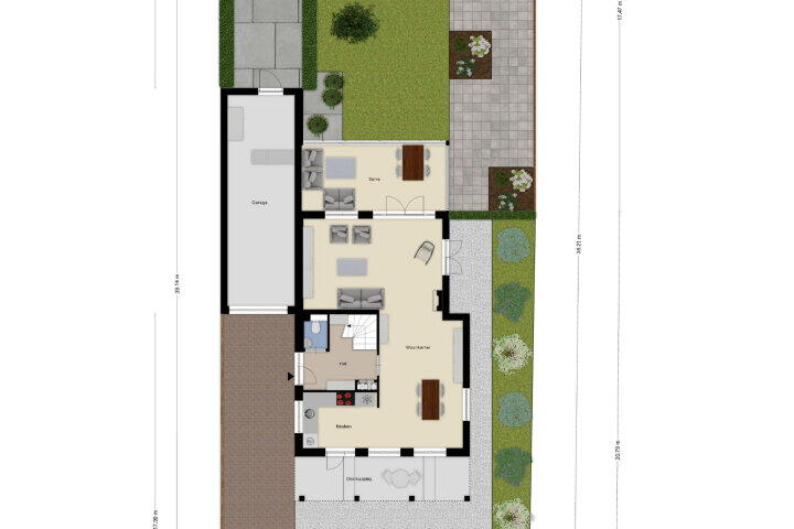 Plattegrond – Zoudtlandlaan 14, Roosendaal
