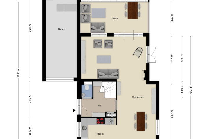 Plattegrond – Zoudtlandlaan 14, Roosendaal