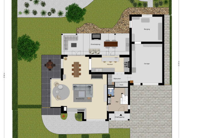 Plattegrond – Zoudtlandlaan 34, Roosendaal