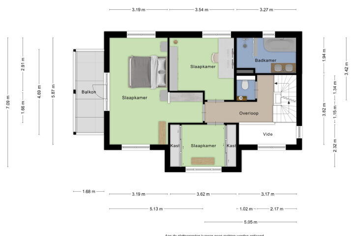 Plattegrond – Zoudtlandlaan 34, Roosendaal