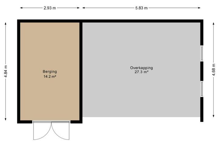 Plattegrond – Zuidenveld 5, Roden