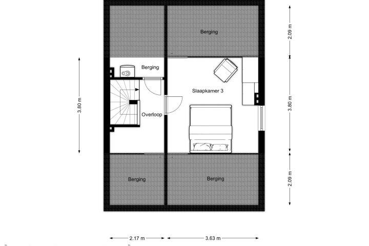 Plattegrond – Zuiderdwarsvaart 27, Drachten