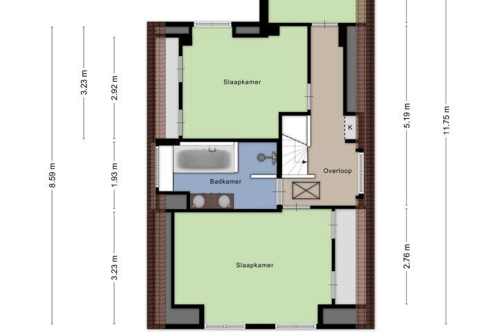 Plattegrond – Zuidkade 55, Boskoop