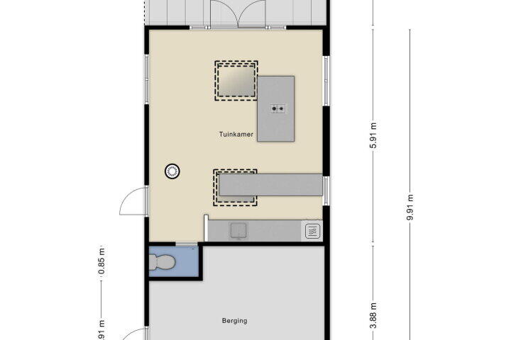 Plattegrond – Zuidkade 55, Boskoop