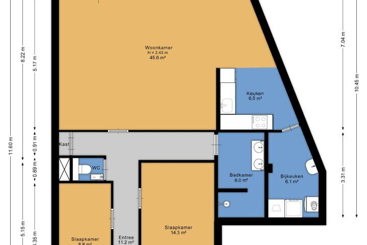 Plattegrond – Zuidplaslaan 454, Waddinxveen