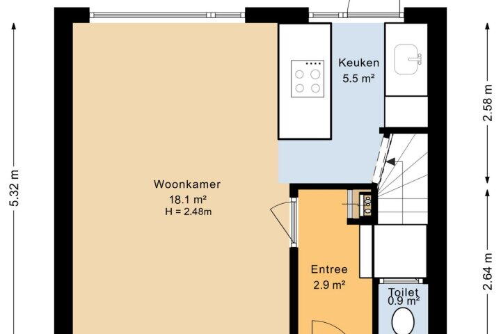 Plattegrond – Zulthereschweg 87, Roden