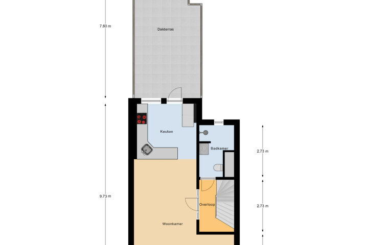 Plattegrond – Zusterstraat 31, Middelburg
