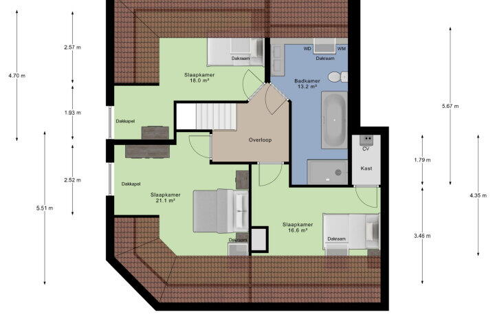 Plattegrond – Zutphensestraatweg 2 F, Ellecom
