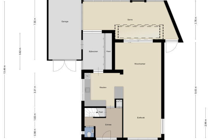 Plattegrond – Zwaluwstraat 2, Wijchen
