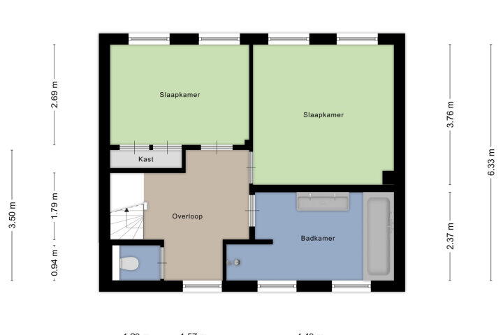 Plattegrond – Zwaluwstraat 2, Wijchen