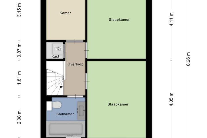 Plattegrond – Zwaluwstraat 151, Nijmegen