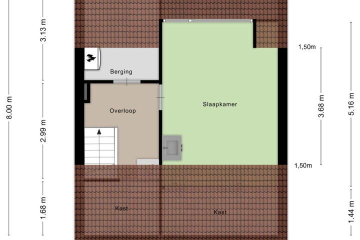 Plattegrond – Zwaluwstraat 18, Wijchen