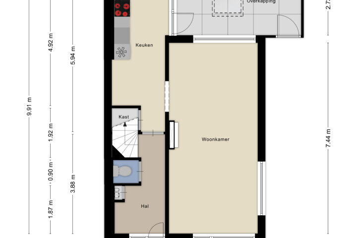 Plattegrond – Zwanensingel 115, Wijchen