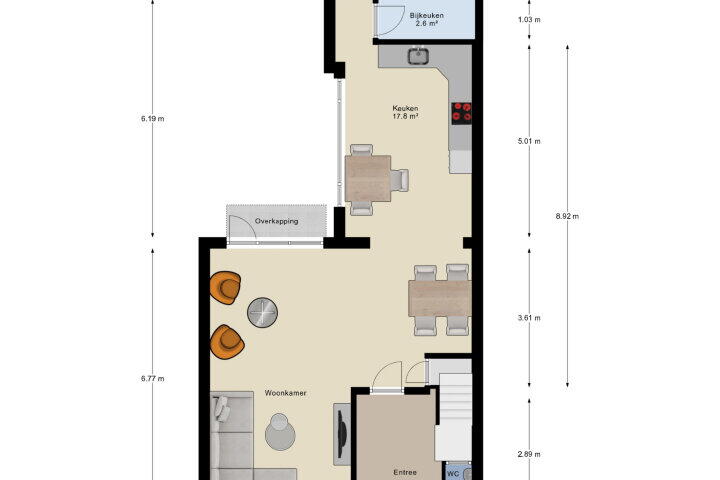 Plattegrond – Zwanensingel 16, Velp