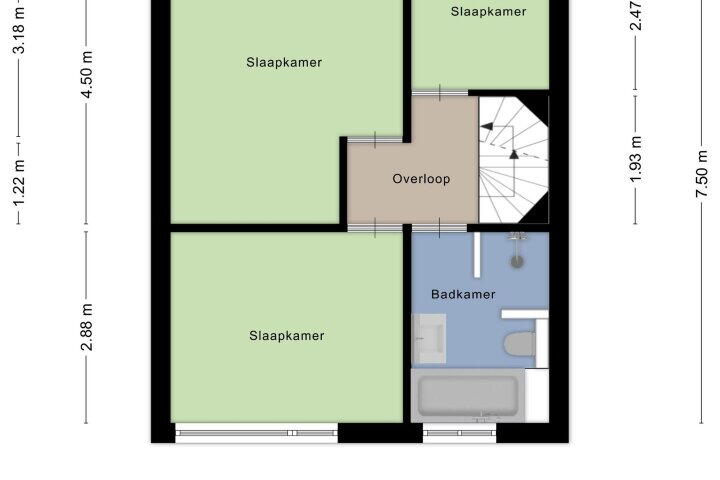 Plattegrond – Zwanensingel 17, Wijchen