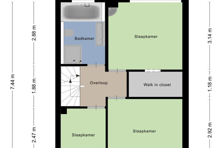 Plattegrond – Zwanensingel 279, Wijchen