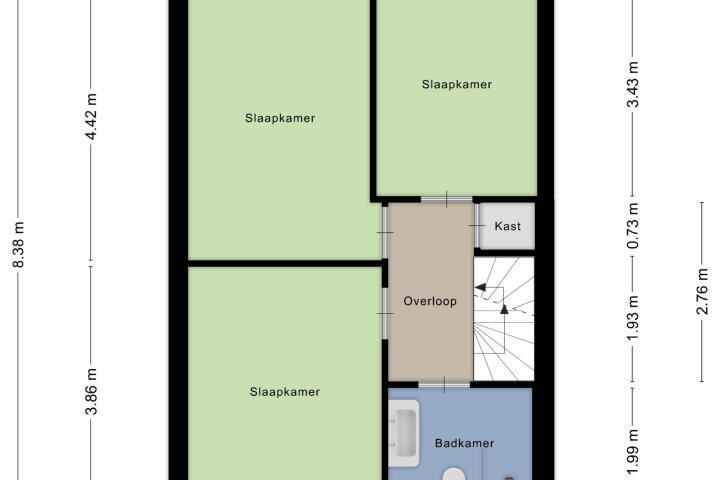 Plattegrond – Zwanenveld 3716, Nijmegen