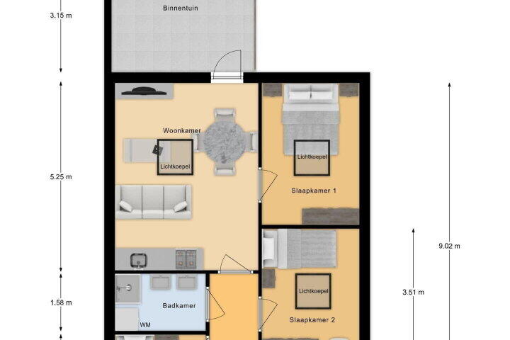 Plattegrond – Zwartbroekstraat 39 B, Roermond