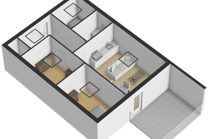 Plattegrond – Zwartbroekstraat 39 B, Roermond
