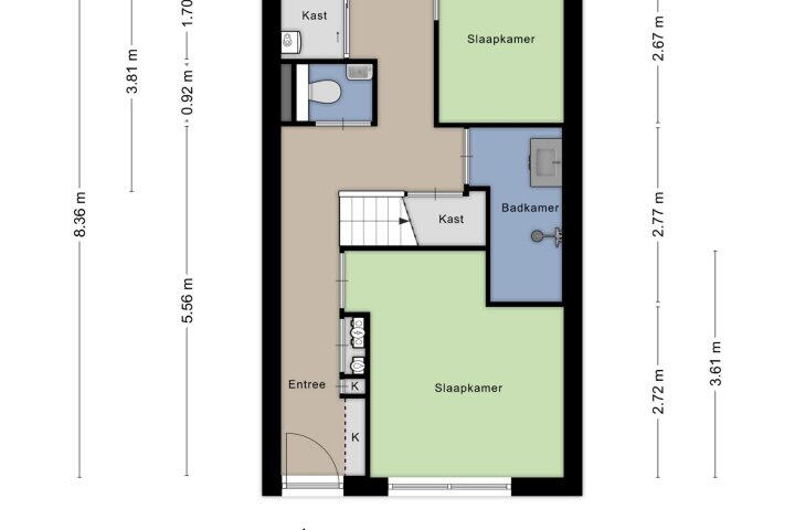 Plattegrond – Zwarte Specht 66, Zeewolde