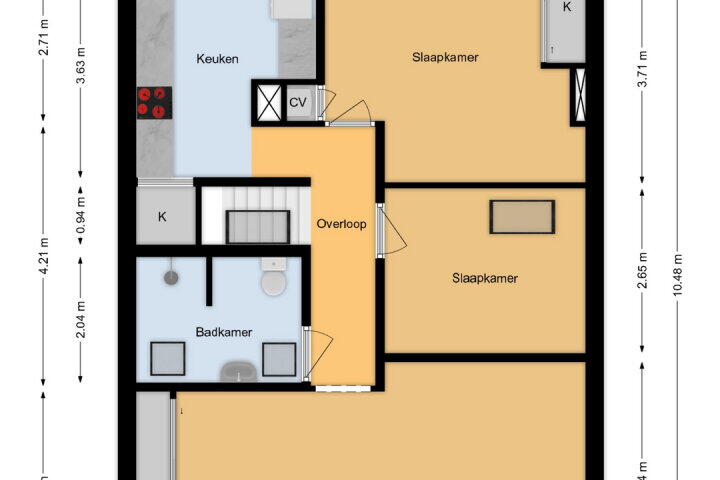 Plattegrond – Zwetstraat 35, 's-gravenhage